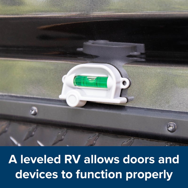 Camco Retro RV Level 2 Pack - Provides Front-to-Back or Side-to-Side Leveling & Can be Installed with Screw or Foam Tape - Features Fun Retro RV Design - Includes (2) Levels & Foam Tape (25520) - Image 3